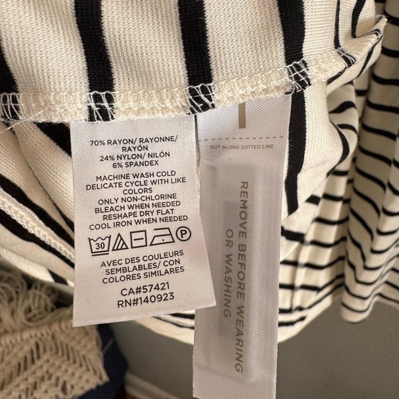 Striped Tortoiseshell Print Belted Wrap Dress Loft sz 4 - Picture 12 of 12